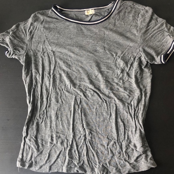 Grey Garage T-Shirt w Bordered Collar - Picture 2 of 3